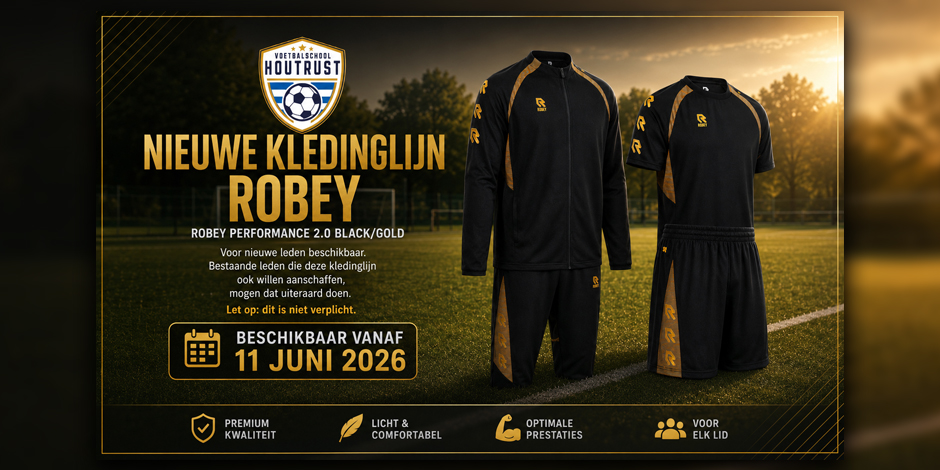 Nieuwe kledinglijn bekend: Robey Performance 2.0 Black/Gold